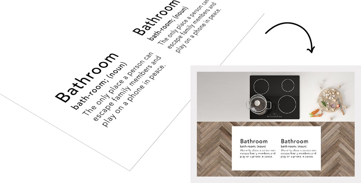KitchenYeah Keukenloper - Loper keuken - Spreuken - Quotes - The only place a person can escape family members - Bathroom - Badkamer - 120x60 cm - Keukenloper vinyl Multicolor