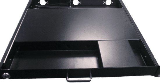 VIVO Bureaustoel gemonteerd 26 x 12 inch toetsenbord en muis lade, ergonomische kanteling, volledige beweging, 360 graden rotatie, zwart, MOUNT-KB08C