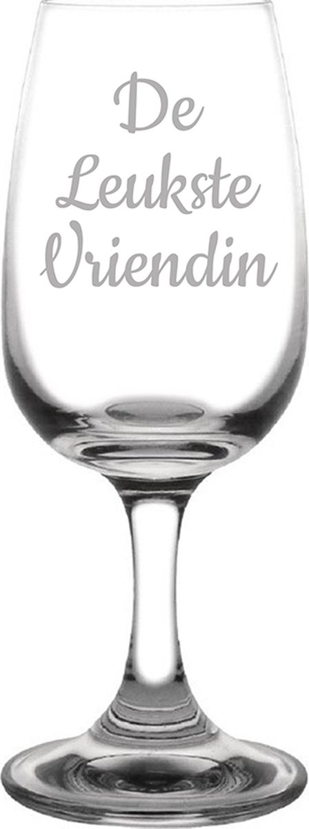 Gegraveerde portglas 12cl De Leukste Vriendin