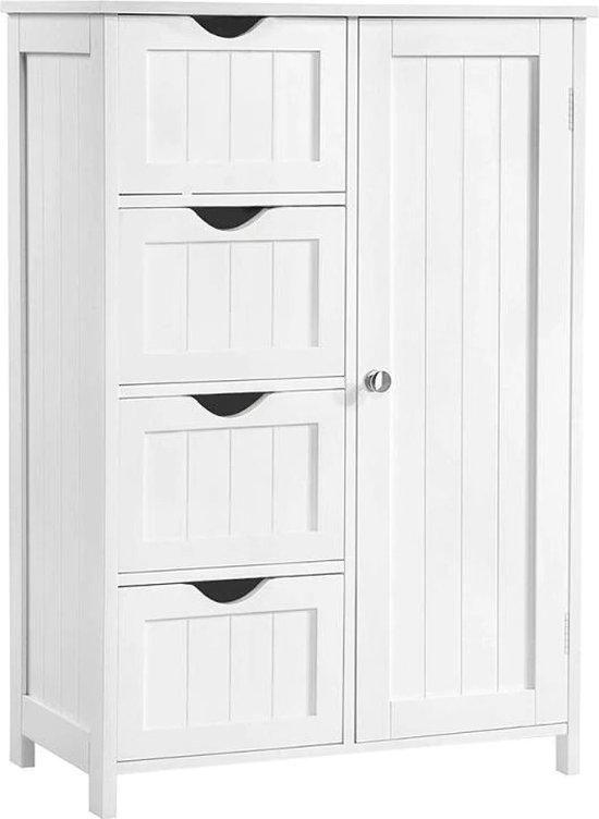 BRAUER Adore Badkamerkast - 120x35x35cm - Met 1 Deur Greeploos Linksdraaiend Hoogglans Wit