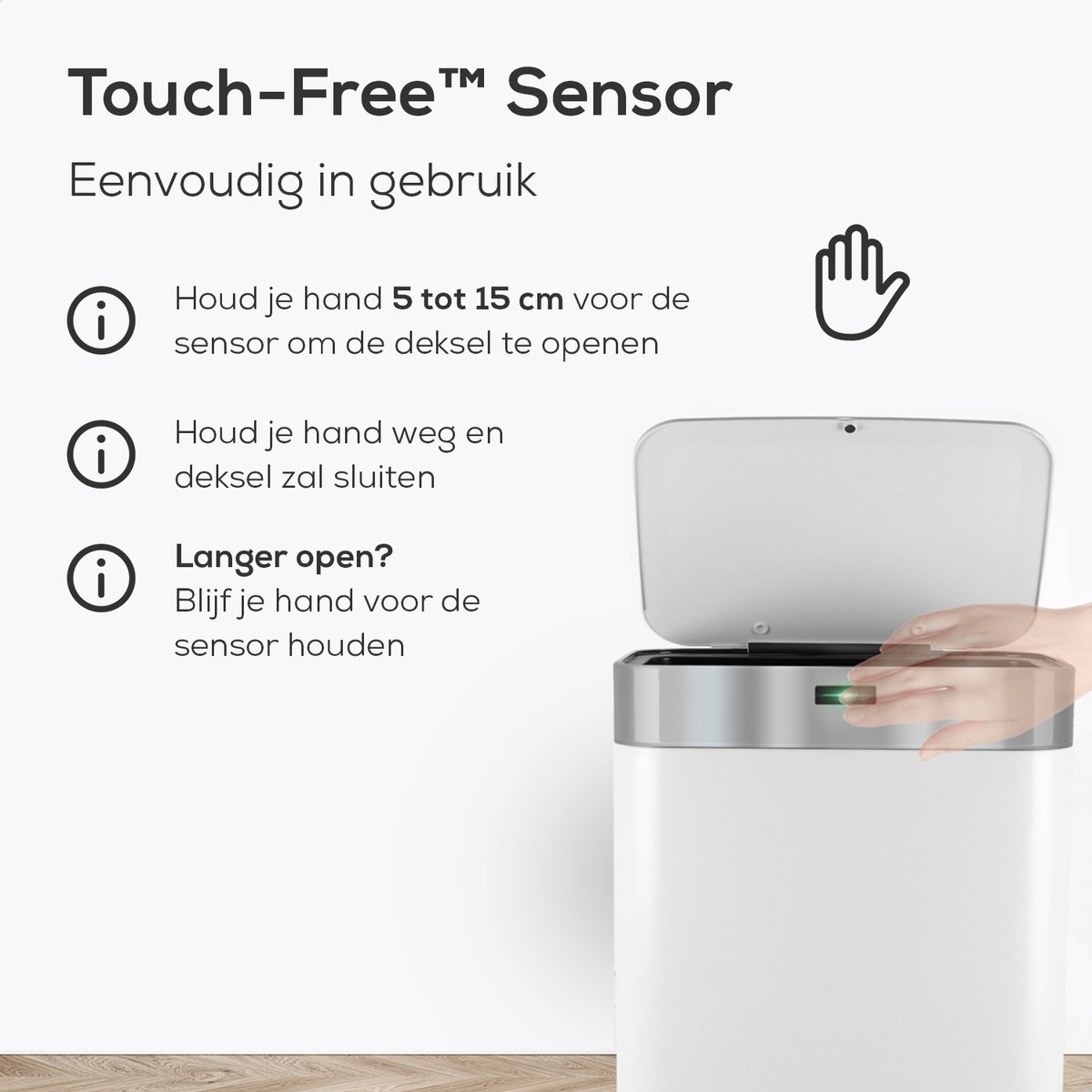 Loftey Sensor Prullenbak 60 Liter – Touch Free Afvalbak - Afvalemmer -  Afvalscheiding... | bol.com