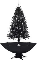 Bol.com vidaXL - Kerstboom - sneeuwend - met - paraplubasis - 190 - cm - PVC - zwart aanbieding