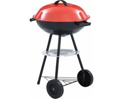 vidaXL Kogelbarbecue houtskool met wieltjes XXL 44 cm