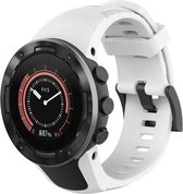 Siliconen Smartwatch bandje - Geschikt voor Suunto 5 siliconen bandje - wit - Strap-it Horlogeband / Polsband / Armband