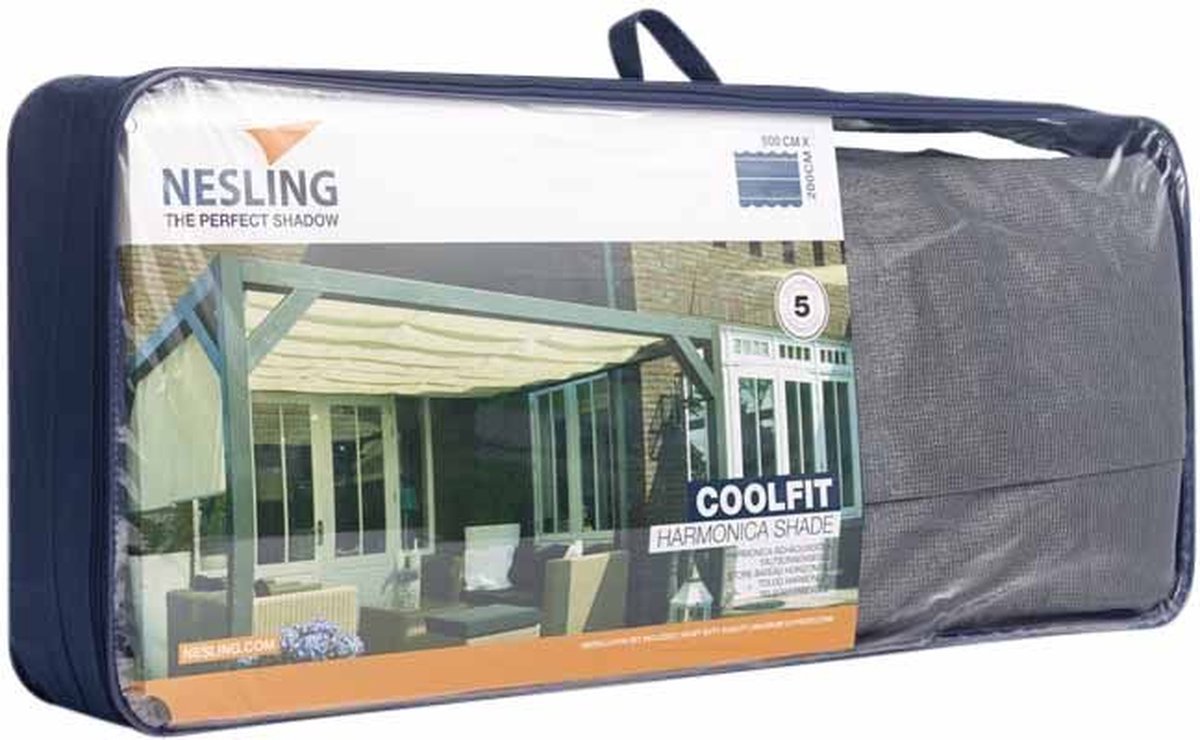 Nesling Harmonica voile d'ombrage rétractable, B290xL500cm, Anthracite