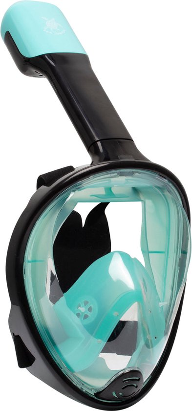 Foto: Sea turtle full face mask snorkelmasker volwassenen zwart turquoise l xl