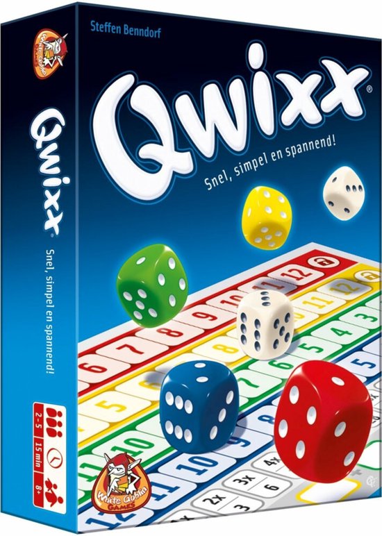 White Goblin Games - Qwixx - dobbelspel - basispel cadeau geven