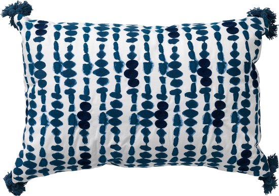 Coussin - bleu en coton 40x60 cm avec motif CUBAAN