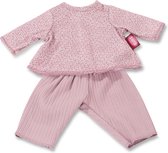 Götz poppenkleding babypop blouse en broek oud roze voor pop van 30-33cm