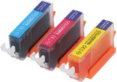 PrintAbout huismerk Inktcartridge CLI-526C/M/Y 3-kleuren Multipack geschikt voor Canon