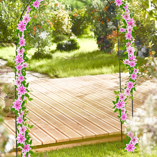 Relaxdays Arche de jardin, métal, robuste, pour plantes grimpantes, H x