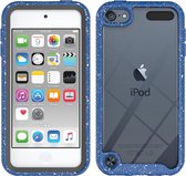 Peachy Hybrid Speckles et étui de protection en TPU Speckles pour iPod Touch 5, 6 et 7 - Bleu