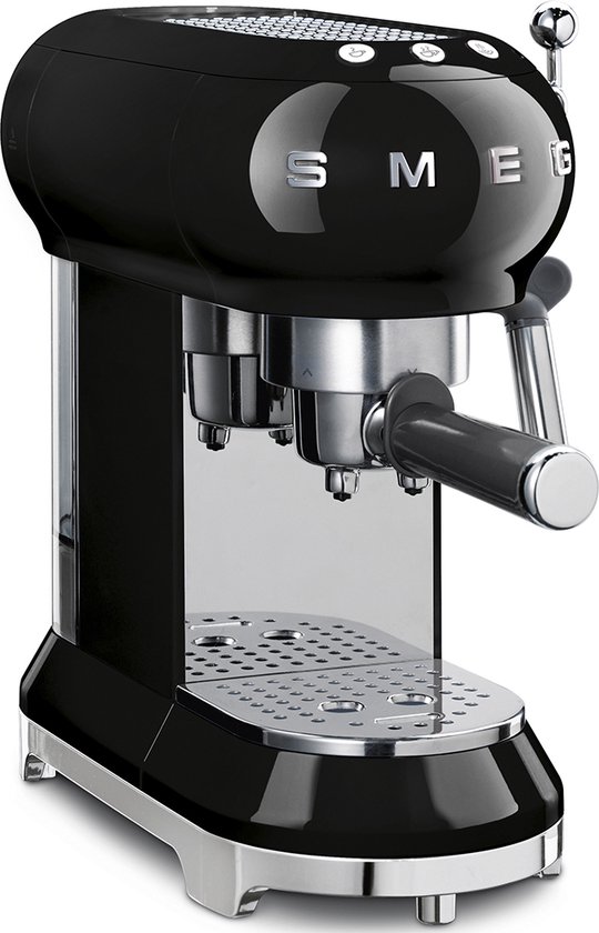 SMEG Handmatige espressomachine ECF01BLEU Zwart - Jaren '50-stijl