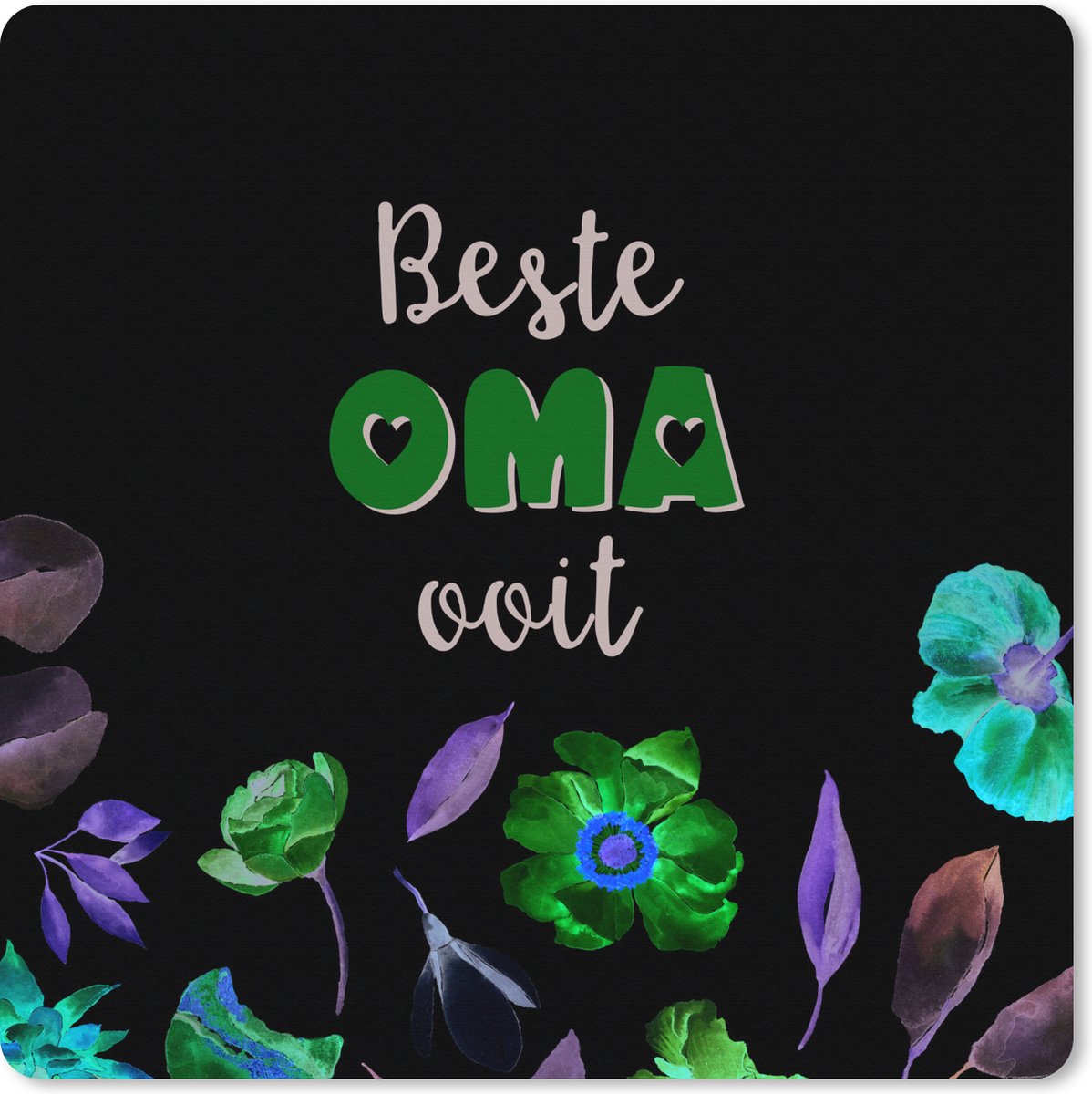 Muismat XXL 50x50 cm - Bureau onderlegger - Bureau mat Spreuken - Beste oma ooit - Oma - Quotes - Bureaumat - Gaming mousepad xl - Bureaulegger groot - Computer deskmat