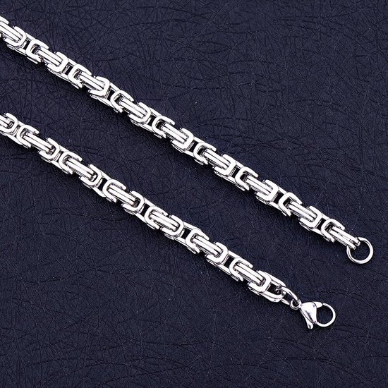 Chaîne Sautoir Acier Inox – Style Roi, Pour Hommes Et Femmes, Neuf Sans Emballage