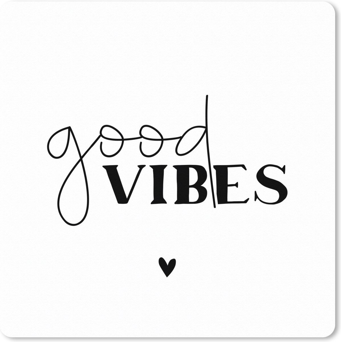 Muismat XXL 50x50 cm - Bureau onderlegger - Bureau mat Spreken - Quotes - Good vibes - Bureaumat - Gaming mousepad xl - Bureaulegger groot - Computer deskmat