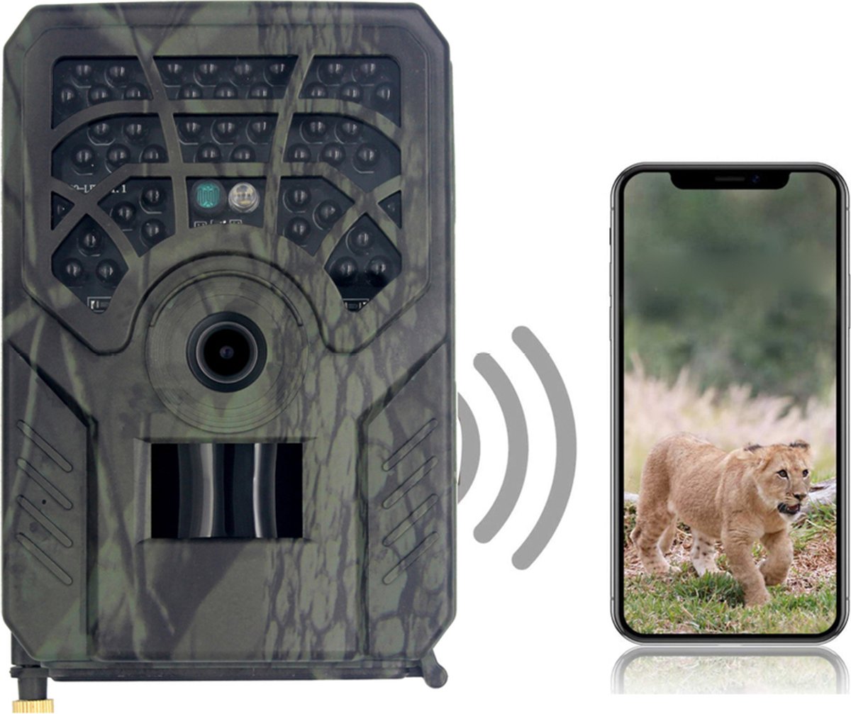 8K 60MP WiFi Wildcamera Met Nachtzicht – 32GB SD, IP67 Waterdicht, 0,05s Trigger, 120° Hoek, 42 IR-LEDs