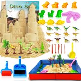 DINO set 39 delig inclusief vele accessoires en zandbak - Magic Sand - Magisch tover Zand - Speelgoed - voor binnen. Sinterklaas - Kerstmis - Verjaardag- meisjes en jongen 3+