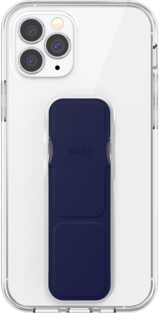 CLCKR Gripcase Clear PU en TPU hoesje voor iPhone 12 en iPhone 12 Pro - blauw
