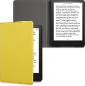 Housse kwmobile pour Amazon Kindle Paperwhite (11. Gen - 2021) - Housse de protection en Tissus pour liseuse en jaune