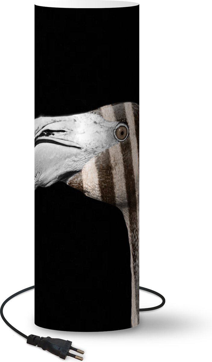 Lamp - Nachtlampje - Tafellamp slaapkamer - Flamingo - Snavel - Lijn - 60 cm hoog - Ø19.1 cm - Inclusief LED lamp