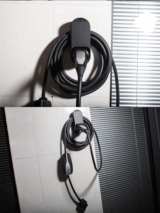 Stekkerhouder met Laadkabel Haak - Type 2 [Tesla modellen cable organizer]