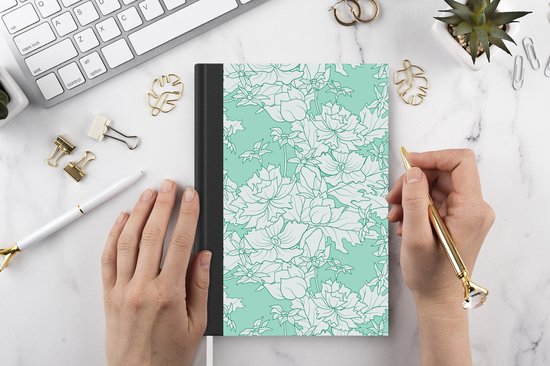Carnet - Carnet - Motifs - Vintage - Fleurs - Carnet - Format A5 - Bloc-notes