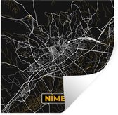 Stickers Stickers muraux - France - Nîmes - Plan de ville - Plan - Plan - 100x100 cm - Feuille adhésive XXL