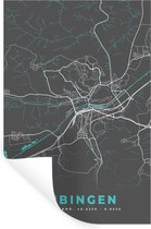 Stickers muraux - Plan de la ville - Carte - Allemagne - Blauw - Tübingen - Carte - 20x30 cm - Feuille adhésive