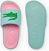 Lacoste Croco Dualiste Slide - Slippers Voor Vrouwen - Slides -  Turquoise/Roze - EU 40.5 | bol.com