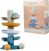 Little Dutch - Tour spirale - Blauw - speelgoed bébé - cadeau maternité - speelgoed 1 an