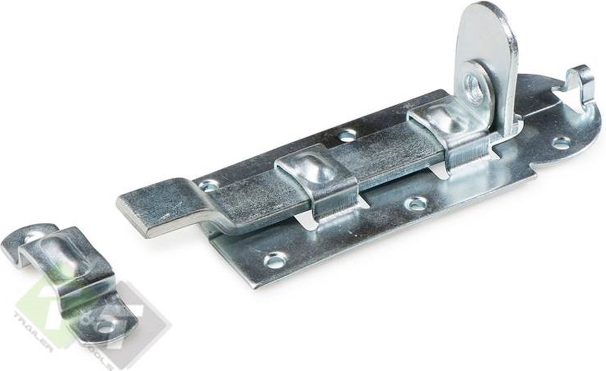 Hangslot Rolschuif - Schuifgrendel met bocht - Schuif slot - 180 mm - Verzinkt