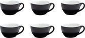 Barista Innovations Nero - Tasse à Cappuccino - Set de 6 - 220 ml - Zwart Mat