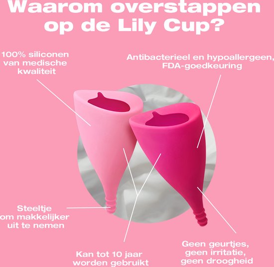 Intimina - Lily Cup maat B - dunne menstruatiecup, vrouwelijke cup, tot 8 uur te gebruiken - Intimina