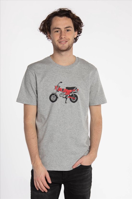 Brooklyn Lichtgrijze 'Piston Club-Honda Dax' T-shirt | Grappig | Cadeau  - Maat XS