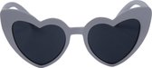 Hidzo Harten Kinderzonnebril Wit - UV400 - Zwarte Glazen - Inclusief Brillenkoker