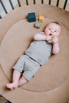 Baby's Only Boxkleed rond Sense - Parklegger - Speelkleed - Clay - Ø90 cm - Zachte rib corduroy stof - Extra dik - Boxmatras - Tweezijdig te gebruiken