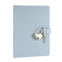 Victoria's Journals - Dagboek met Slot en Sleutel - Hush-Hush My Secret Diary w/ Heart Lock - Premium Vegan Leer Dagboek -  Hardcover - 320 Pagina's Premium Papier -  13 x 18 cm (Pastel Blauw)