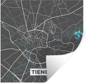 Stickers muraux - België - Tienen - Plan de la ville - Carte - Blauw - Carte - 80x80 cm - Feuille adhésive