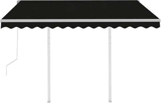 vidaXL Auvent rétractable - Anthracite - 400x150 cm - Store banne - Rue du Commerce