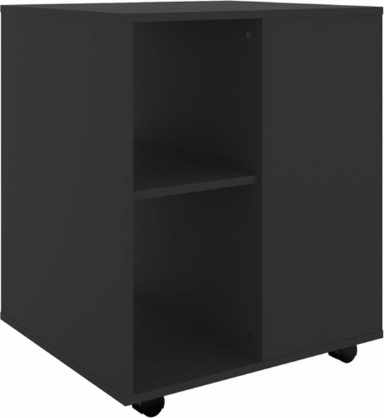 Hoekwandschappen 2 st 40x40x50 cm spaanplaat zwart kopen