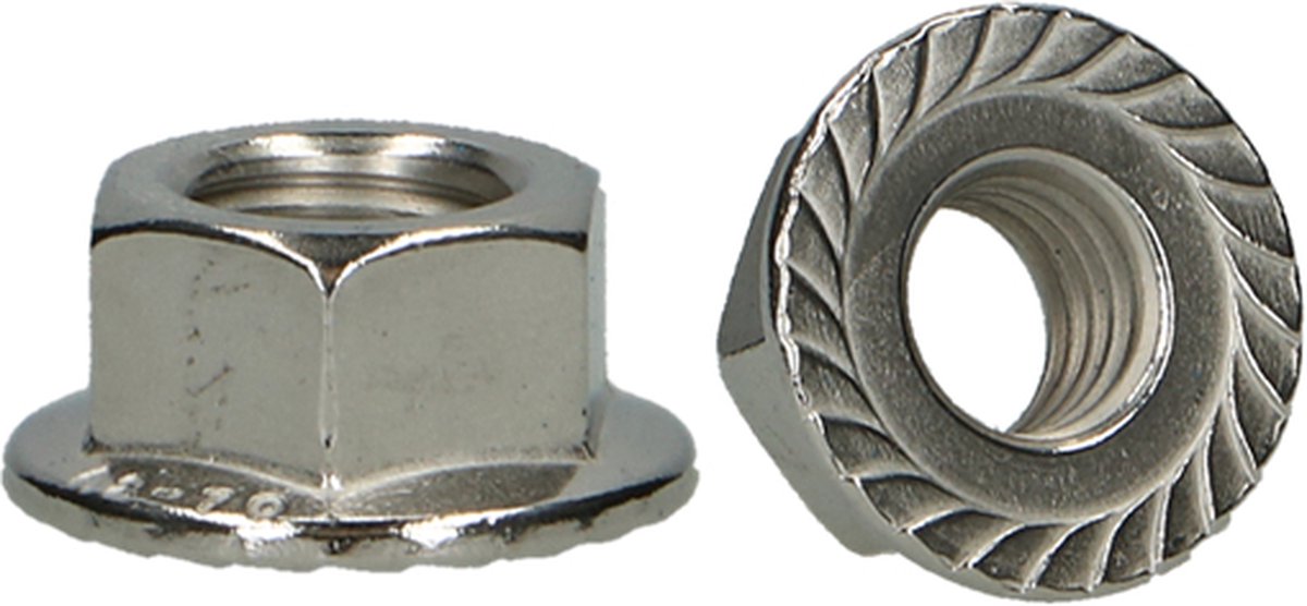 Flensmoer M10 RVS | Doos 200 Stuks