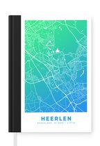 Carnet - Carnet - Plan de la ville - Heerlen - Blauw - Vert - Carnet - Format A5 - Bloc-notes - Carte