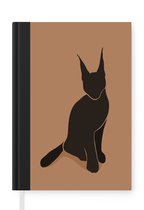 Notitieboek - Schrijfboek - Katten - Minimalisme - Huisdieren - Notitieboekje klein - A5 formaat - Schrijfblok