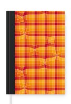 Notitieboek - Schrijfboek - Oranje - Patronen - Abstract - Notitieboekje klein - A5 formaat - Schrijfblok