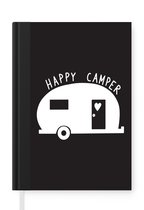 Carnet - Cahier d'écriture - Citations - Happy camper - Proverbes - Carnet - Format A5 - Bloc-notes