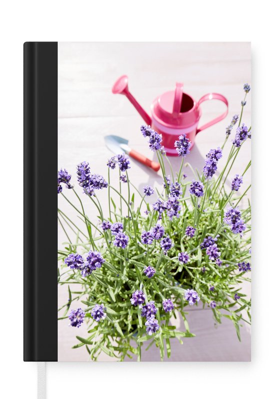 Notitieboek - Schrijfboek - Stilleven met bloemen in een glazen vaas - Schilderij van