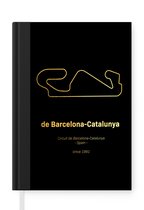 Notitieboek - Schrijfboek - Formule 1 - Circuit - Barcelona - Notitieboekje klein - A5 formaat - Schrijfblok - Cadeau voor man