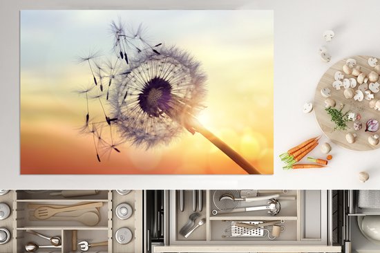 KitchenYeah® Inductie beschermer 80.2x52.2 cm - Paardenbloemen - Kookplaataccessoires - Afdekplaat voor kookplaat - Inductiebeschermer - Inductiemat - Inductieplaat mat