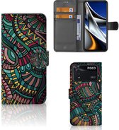GSM Hoesje Xiaomi Poco X4 Pro 5G Flip Case Aztec